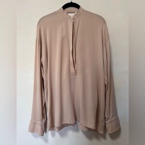 Helmut Lang Silk Blouse with Tie Open Back